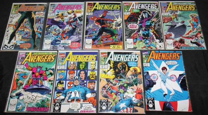 Marvel Bronze-Modern AVENGERS TITLES 90pc Mid-High Grade Comic Lot VF-NM