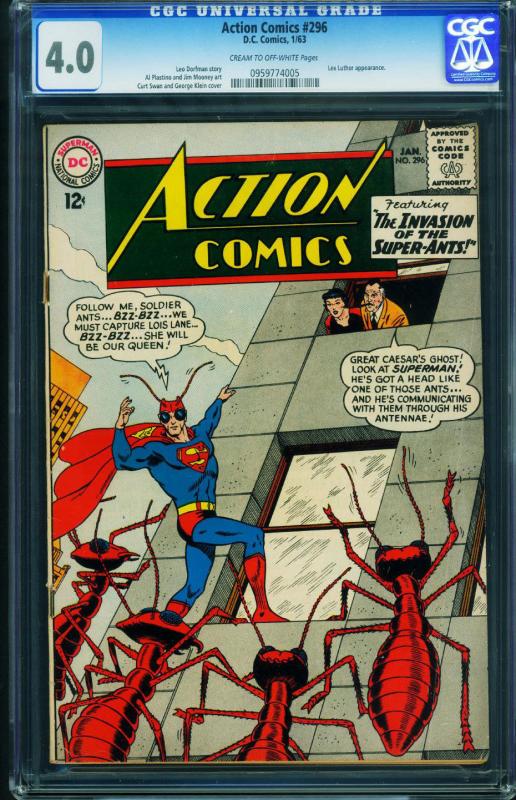 ACTION COMICS #296 CGC 4.0 comic book 1963-SUPERMAN-ANT COVER-0959774005