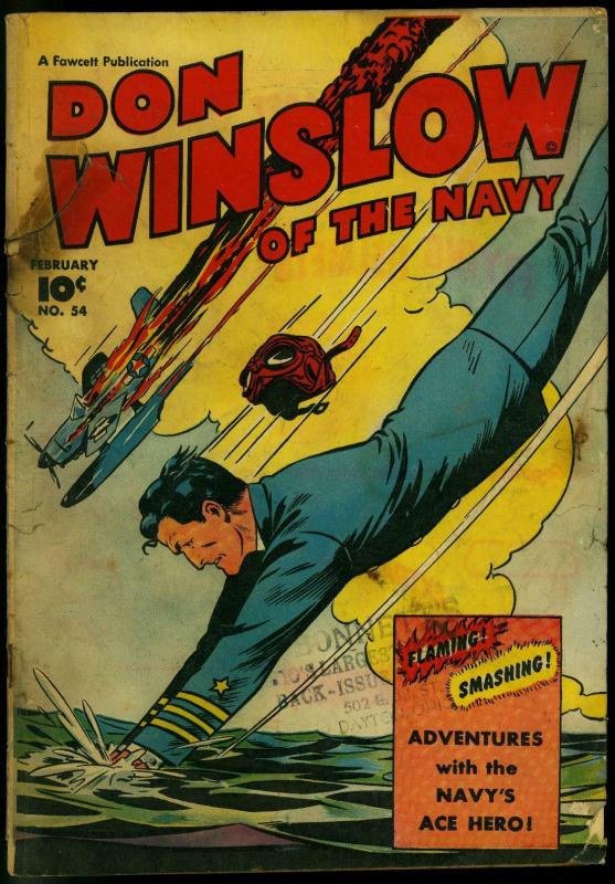 Don Winslow of the Navy #54 1948- Fawcett golden age war comic F/G