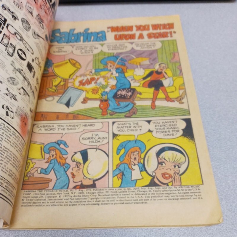 Sabrina The Teen-age Witch 7 archie comics 1972 national diamond insert variant