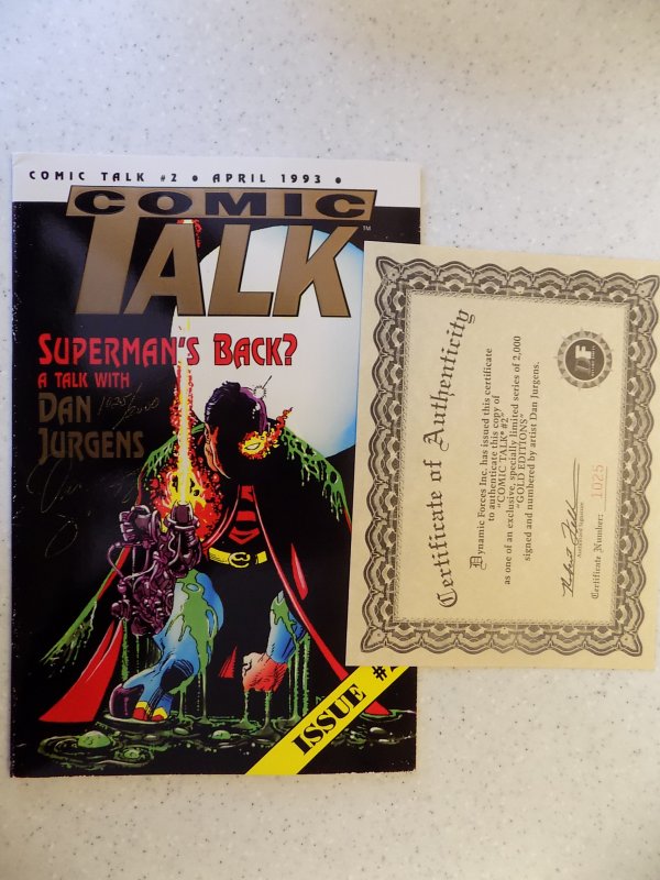 COMIC TALK # 2 SPECIAL GOLD EDITION 1 OF 2000 SIGNED BY DAN JURGENS