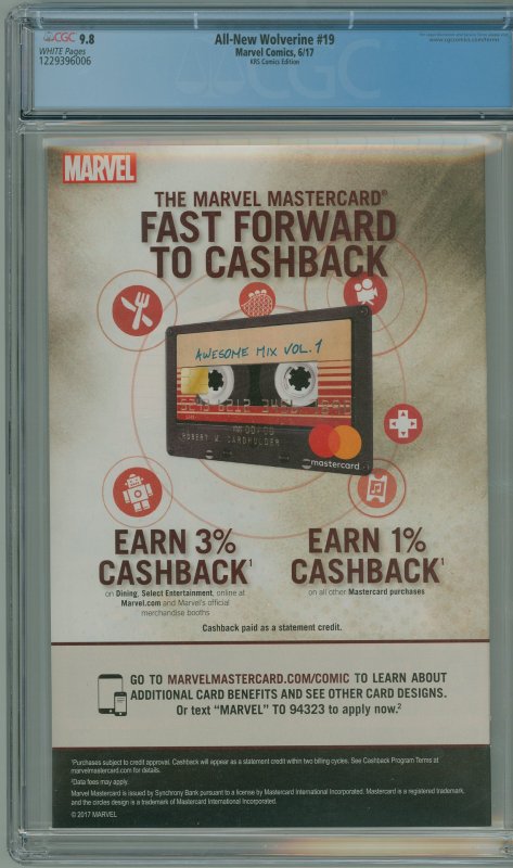 All-New Wolverine #19 CGC 9.8! KRS Comics Edition!