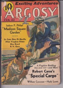 ARGOSY WEEKLY V262N2 (02/15/1936) No BC ow/complete cream to white rusty staples