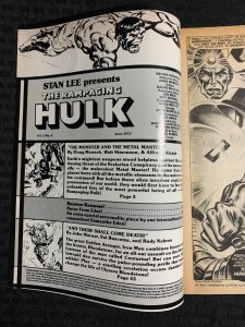 1977 RAMPAGING HULK Marvel Magazine #3 VG/FN 5.0 Walt Simonson / Metal Master