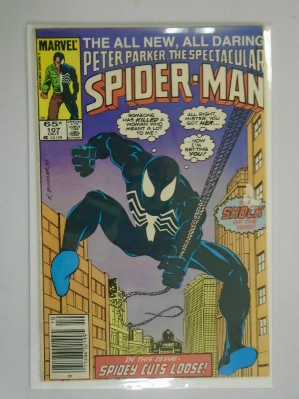 Spectacular Spider-Man #107 Newsstand edition 5.0 VG FN (1985 1st Series)