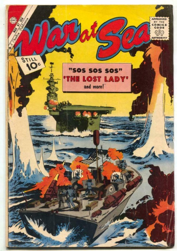 War at Sea #42 1961-Charlton silver age comic VG