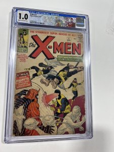 X-men 1 Cgc 1.0 Cr/ow Pages Marvel 1963 1st X-men And Magneto