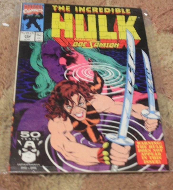 incredible hulk  # 380  1991 marvel  new hulk doc samson pantheon  