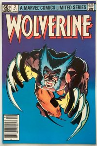 Wolverine #2 NEWSSTAND, 1st full App of Yukio (1982 Limited Series)