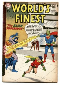 WORLD'S FINEST #105 G+ 1959-SUPERMAN-BATMAN-KUBERT ART