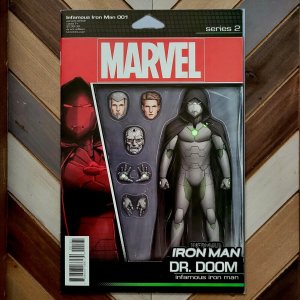 INFAMOUS IRON MAN #1 (Marvel 2016) High Grade. DOCTOR DOOM JTC Action Fig Cover