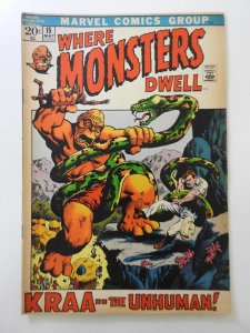 Where Monsters Dwell #15 (1972) Fine Condition