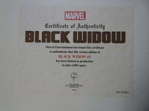 Black Widow #3 Campbell Cover (2021) VF Condition W/ CoA