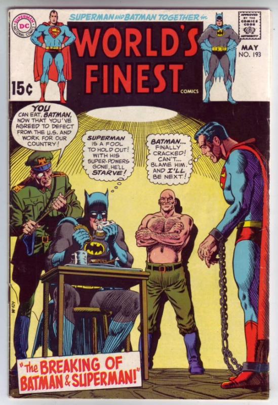 World's Finest #193 (May-70) VF High-Grade Superman, Batman