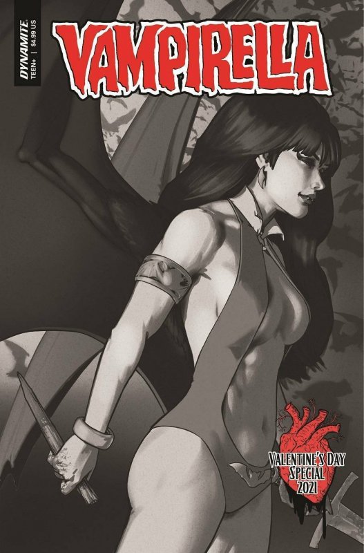 Vampirella Valentines Special #1 Ha 1:10 B&W Variant (Dynamite, 2021) NM 