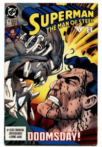 SUPERMAN THE MAN OF STEEL #19-FIRST DOOMSDAY COVER-DC-HTF-2ND PRINTING.