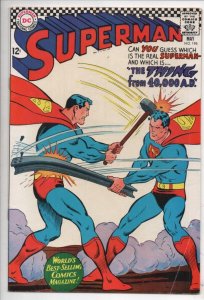 SUPERMAN #196, FN+, Thing from 40,000 AD, Clark Kent, 1967, more DC in store