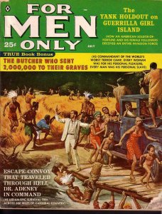 FOR MEN ONLY JUL 1960 CANNIBAL ATTACK COVER BY KUNSTLER VG+