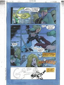 Silver Age #1 p.22 Color Guide Art - Black Canary, Green Arrow by John Kalisz