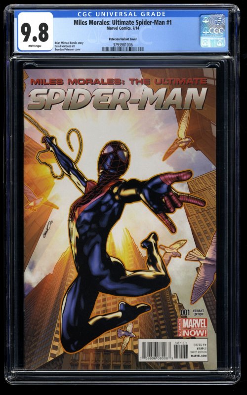 Miles Morales: Ultimate Spider-Man #1 CGC NM/M 9.8 1:25 Peterson Variant