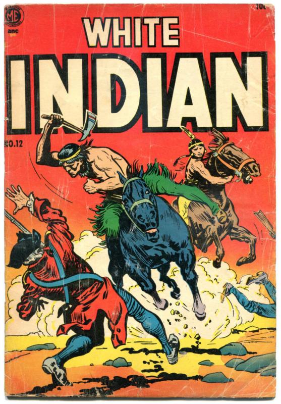 WHITE INDIAN #12, GD/VG, 1953, Golden Age, Western, Frank Frazetta, Valley Forge
