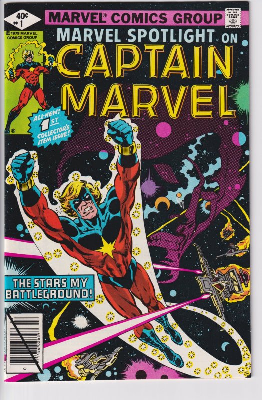 MARVEL SPOTLIGHT #1 (Jul 1979) NM- 9.2 white Captain Marvel Early DIRECT edition