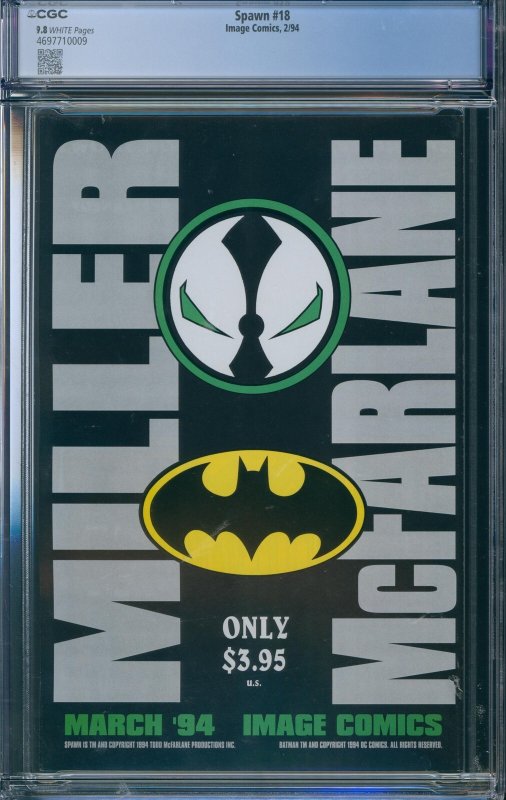 Spawn #18 CGC 9.8 - 1994