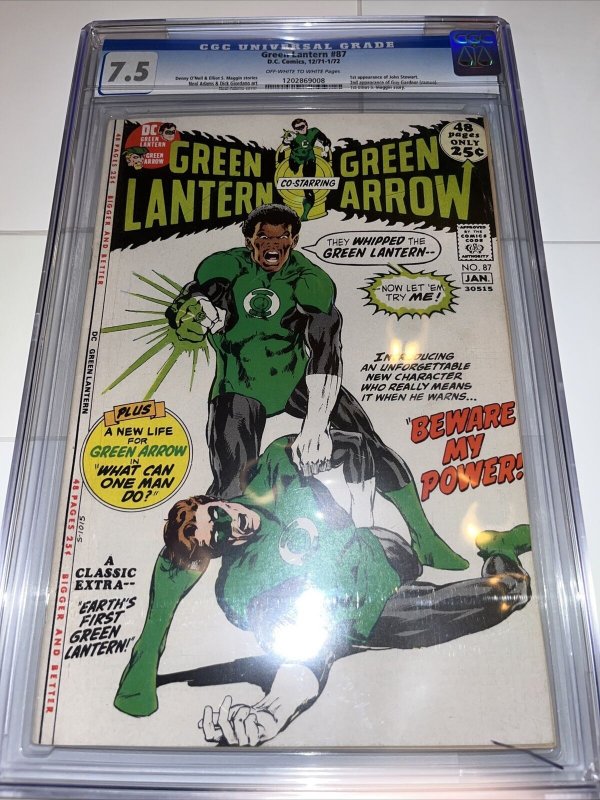 Green Lantern (1971) # 87 (CGC 7.5) 1st App John Stewart  • 2nd Guy Gardner