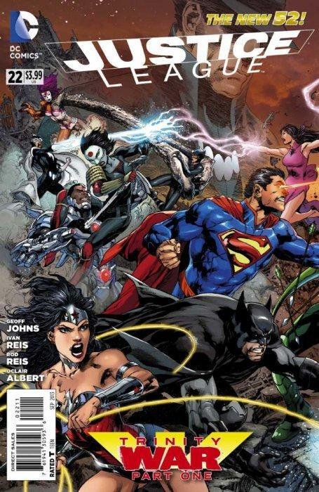 JUSTICE LEAGUE #22 (2013) IVAN REIS | NEW 52 TRINITY WAR | DIRECT EDITION