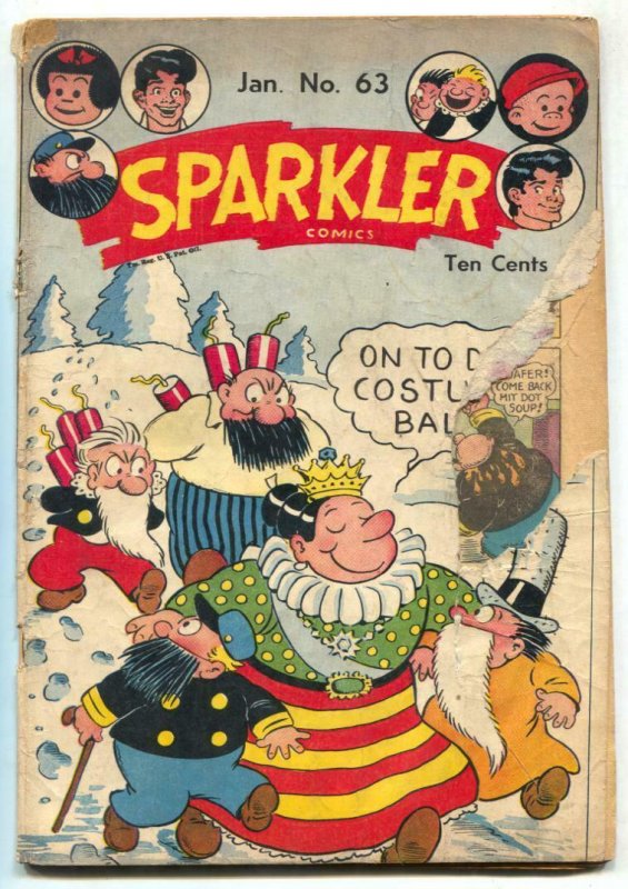 Sparkler Comics #63 1947- Tarzan- Golden Age F/G