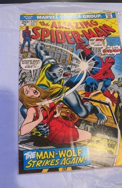 The Amazing Spider-Man #125 (1973)manwolf strikes again see description