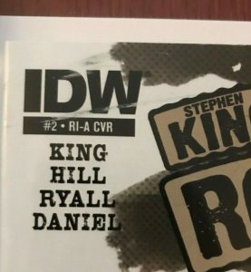 Road Rage #1,2 (IDW, 2012) 1:10 Variant Stephen King & Joe Hill HBO MAX