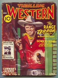 Thrilling Western Pulp March 1946- Range Terror VG-