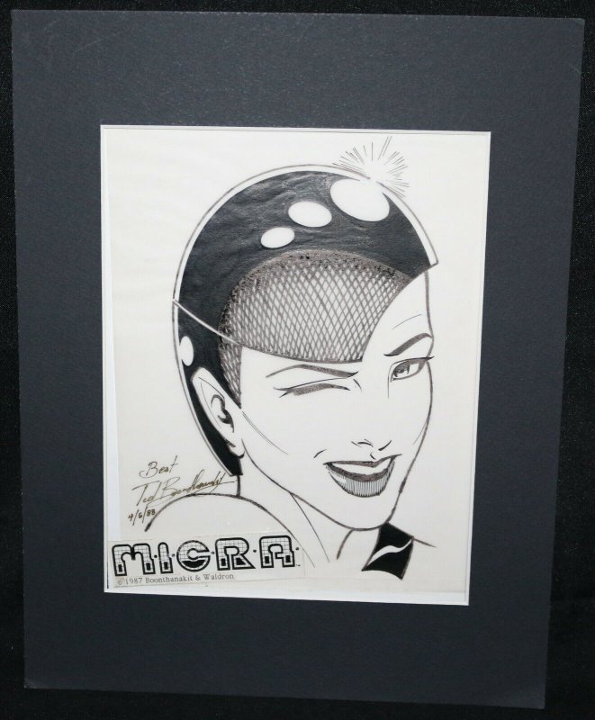 MICRA Babe Winking - 1987 Signed art by Ted Boonthanakit & Waldron