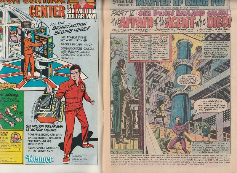 Master of Kung Fu(vol. 1) # 46 Shang Chi faces a Centuries Old Assassin !