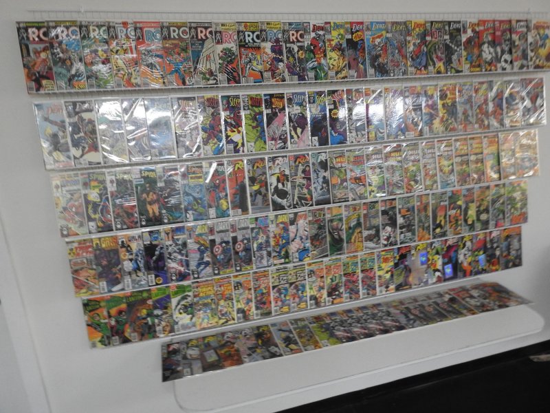 Huge Lot 140+ Comics W/ Spiderman, ROM, Darkhawk, Robin+ Avg Fine Condition!!