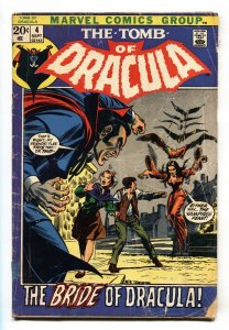 Tomb of Dracula #4 - 1972 - Marvel - VG- - comic book