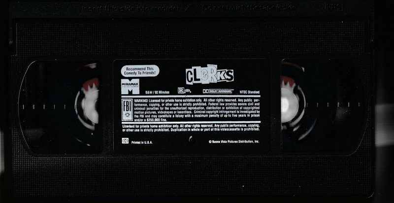 Clerks VHS  Director/Comic Book writer Kevin Smith's Directorial Debut !