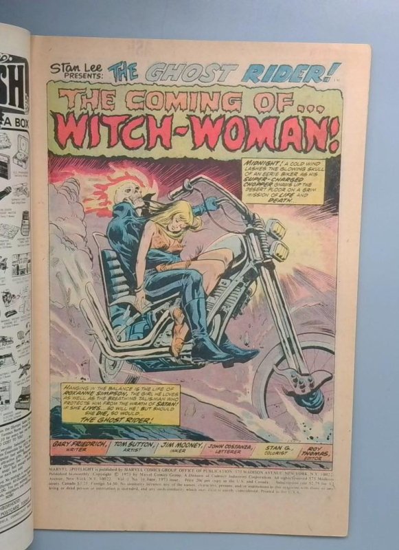 Marvel Spotlight #10 VF 1st Appearance of Witch Woman Marvel 1973