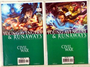 Civil War: Young Avengers & Runaways Lot 2 #1, 2 2006 Marvel 1st Print Comics