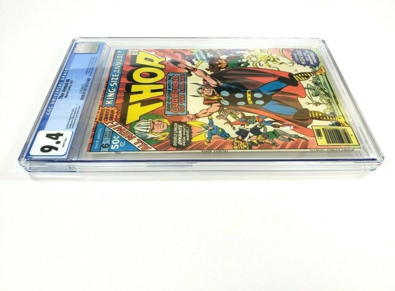 THOR Annual #6 CGC Grade 9.4 White Pages Marvel Comics 1977 Korvac Brahl Achemon