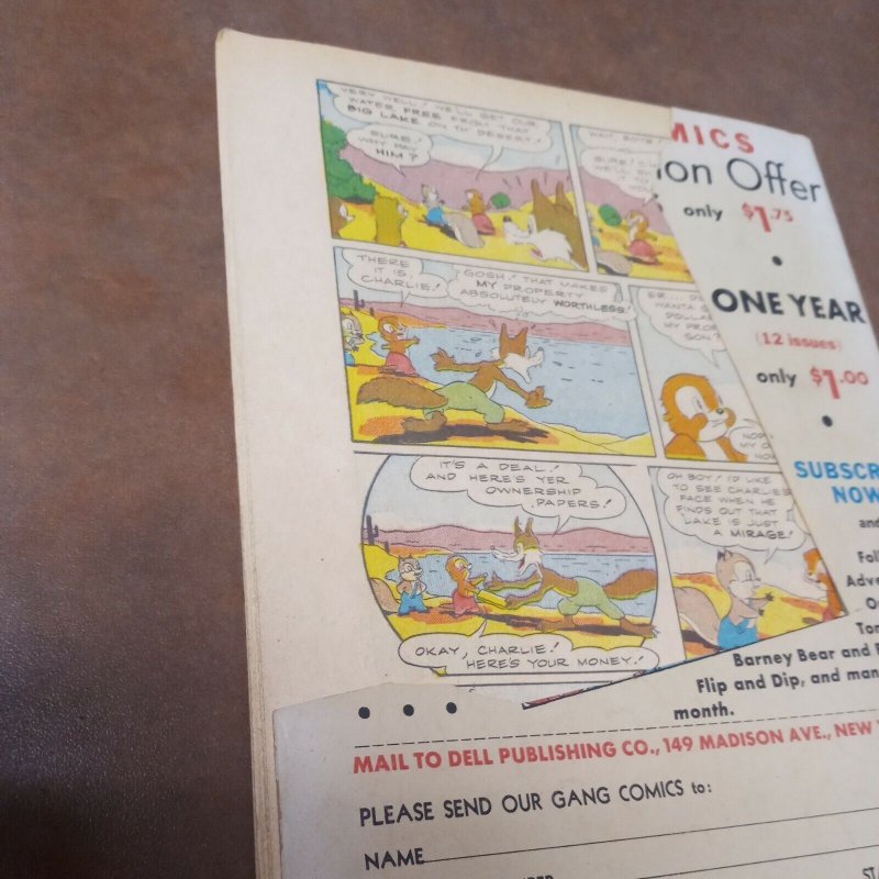 OUR GANG COMICS 31 GOLDEN AGE DELL COMIC BOOK Tom & Jerry Barney Bear Flip & Dip