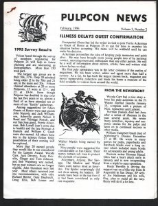 PulpCon News 2/1996-upcoming PulpCon 1996 info-Checklist of crime & mystery w...