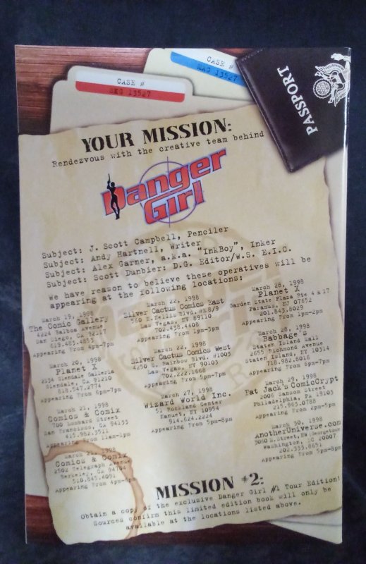 Danger Girl #1 Tour Cover (1998)