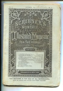 Scribner's Monthly 10/1871-Illustrated Monthly in pulp format-Early fiction &...