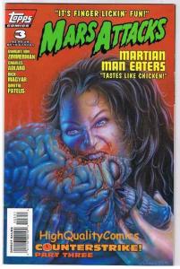 MARS ATTACKS #3, NM, UFO,Aliens, Horror, Man Eaters, 1995, more MA in store