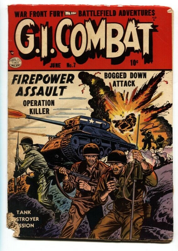 GI Combat #7 1953--EXPLOSION COVER-KOREAN WAR-fr 