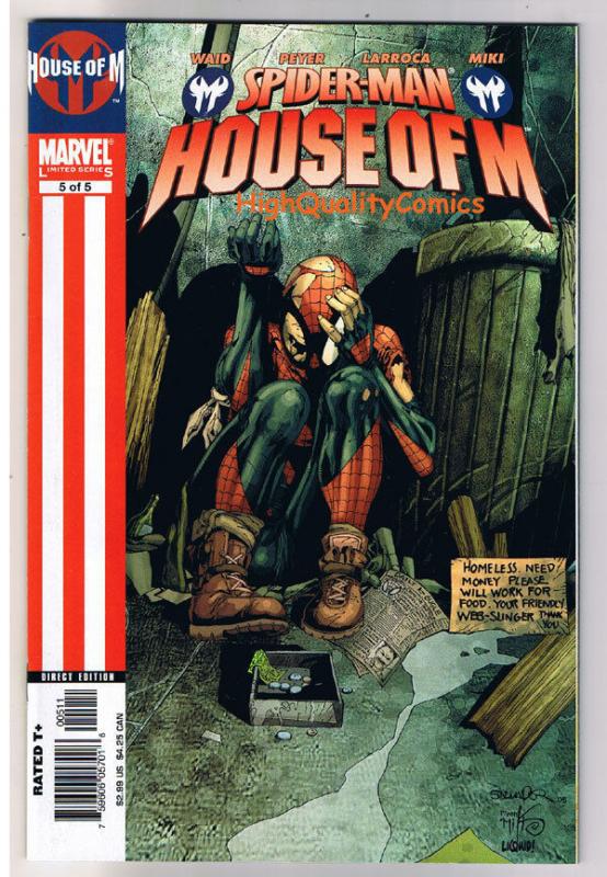 SPIDER-MAN : HOUSE OF M #5, NM+, Mark Waid, Peyer, 2005, more SM in store