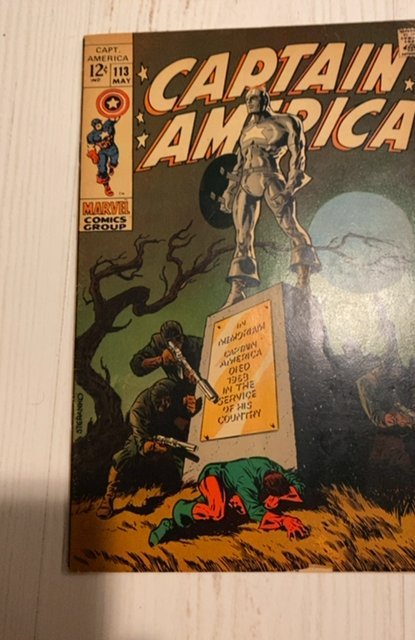 Captain America #113 (1969)Bucky Steranko cover- see description