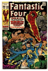 FANTASTIC FOUR #100 comic book 1970- THE THING-JACK KIRBY MARVEL-VF 